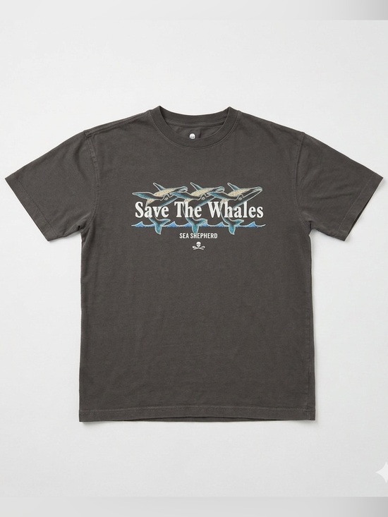 Cotton On Other - Cotton On Charcoal 'Save The Whales' Graphic Tee